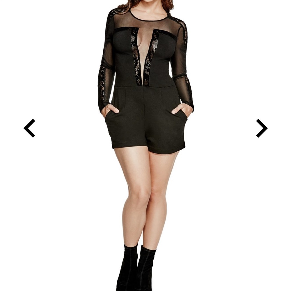 GUESS Frederikke Mesh Lace Romper